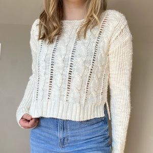 White Knit Aeropostale Sweater